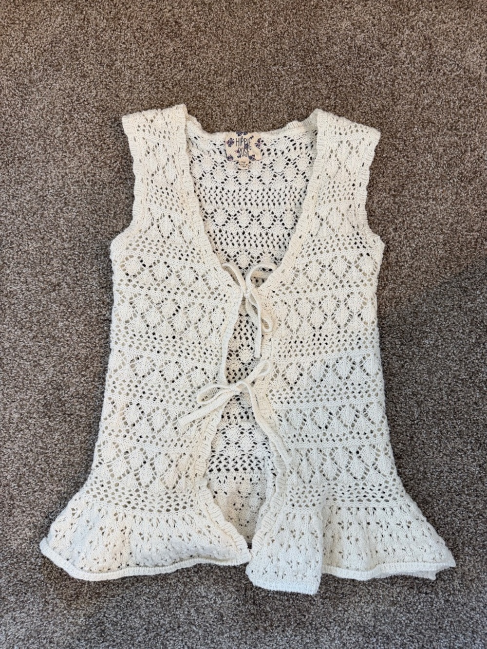 Hippie Rose women's crochet top in white